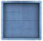Форма для тротуарной плитки «8 кирпичей» мел.шагрень (400 х 400 х 50 мм) ALPHA